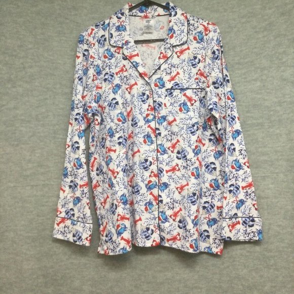 Lands' End Women's Pajama Set - Red, Blue, White - Picture 2 of 12